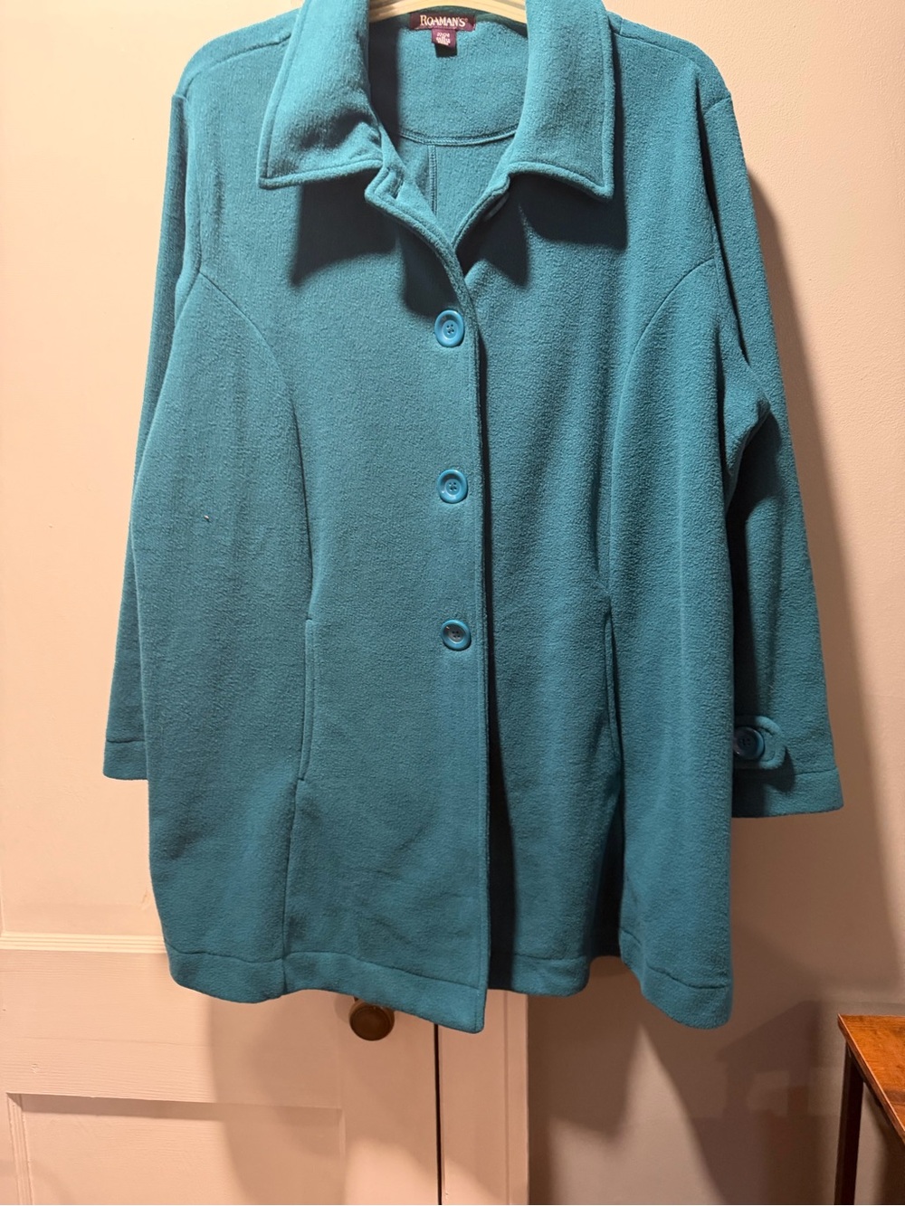 Roaman's Teal Pea Coat